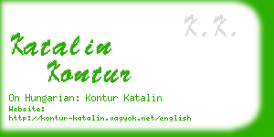 katalin kontur business card